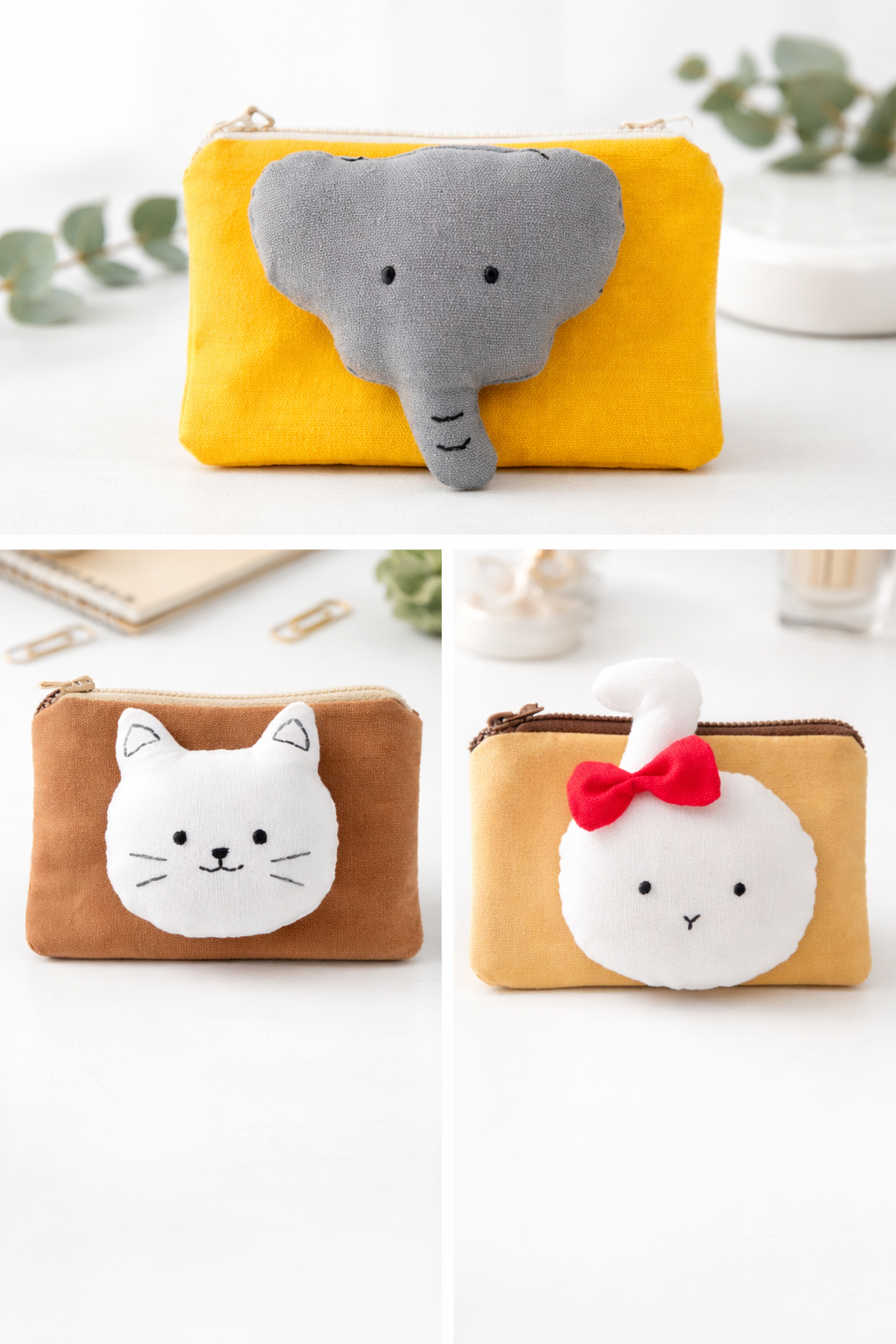 Handmade Crochet Elephant Pouch